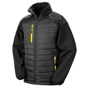 Result Womens/Ladies Compass Soft Shell Jacket / Black/Yellow